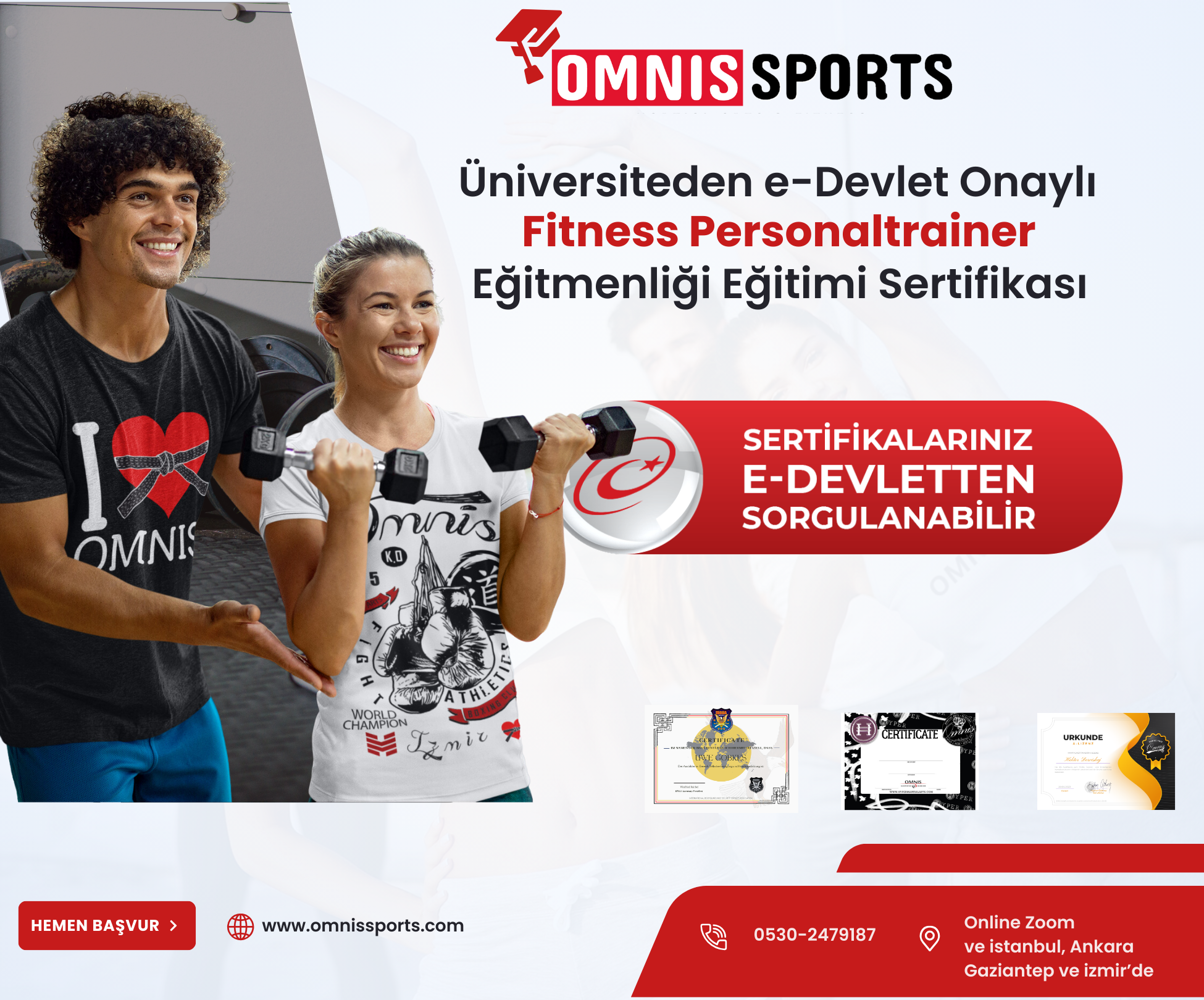 Üniversiteden E-Devlet Onaylı Fitness Eğitmenliği Eğitimi Sertifikası Veriyoruz!